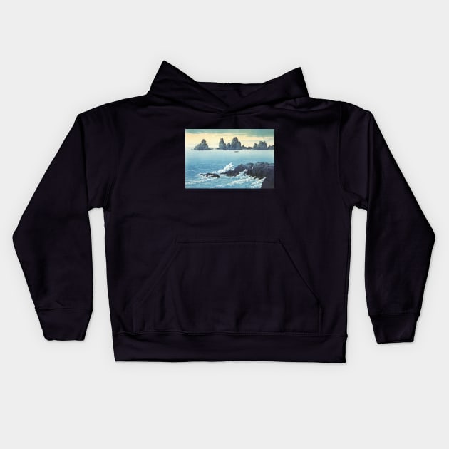 Izu Ose by Kawase Hasui Kids Hoodie by Takeda_Art